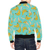 Banana Pattern Print Men's Bomber Jacket-grizzshop