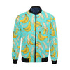 Banana Pattern Print Men's Bomber Jacket-grizzshop