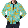 Banana Pattern Print Men's Bomber Jacket-grizzshop