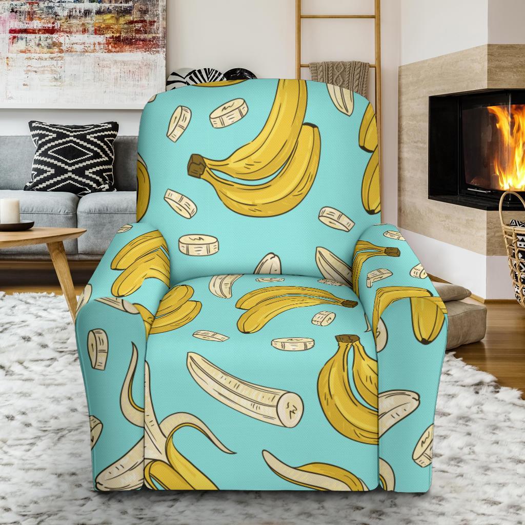 Banana Pattern Print Recliner Cover-grizzshop