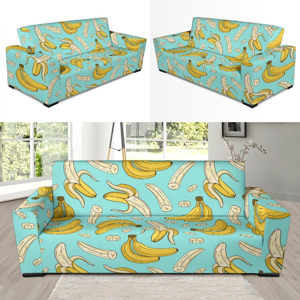 Banana Pattern Print Sofa Covers-grizzshop