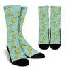 Banana Pattern Print Unisex Crew Socks-grizzshop