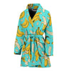 Banana Pattern Print Women Long Robe-grizzshop