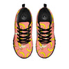 Banana Pink Print Pattern Black Sneaker-grizzshop