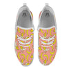 Banana Pink Print Pattern White Athletic Shoes-grizzshop