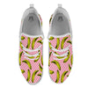 Banana Polka Dot Print Pattern White Athletic Shoes-grizzshop