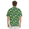 Banana Tropical Green Print Pattern Men's Short Sleeve Shirts-grizzshop