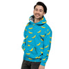 Banana Turquoise Print Pattern Men's Hoodie-grizzshop