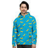 Banana Turquoise Print Pattern Men's Hoodie-grizzshop