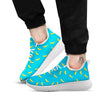 Banana Turquoise Print Pattern White Athletic Shoes-grizzshop