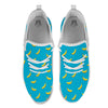 Banana Turquoise Print Pattern White Athletic Shoes-grizzshop