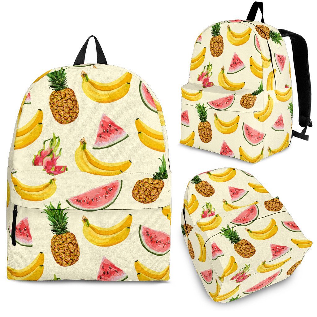 Banana Watermelon Pineapple Pattern Backpack-grizzshop