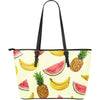 Banana Watermelon Pineapple Purse Print Leather Tote Bag-grizzshop