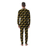 Banana Yellow And Black Print Pattern Men's Pajamas-grizzshop