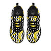 Banana Zigzag Print Pattern Black Sneaker-grizzshop
