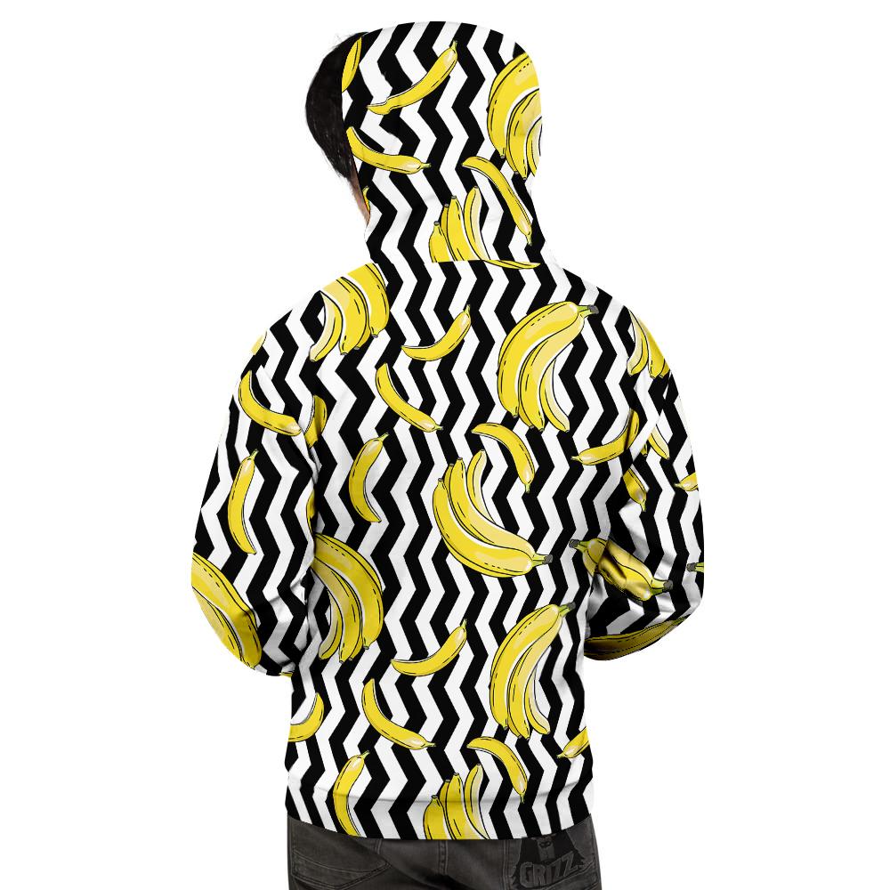 Banana Zigzag Print Pattern Men's Hoodie-grizzshop