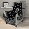 Bandana Black Paisley Print Armchair Protector-grizzshop