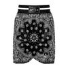 Bandana Black Paisley Print Boxing Shorts-grizzshop