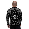 Bandana Black Paisley Print Men's Bomber Jacket-grizzshop