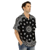 Bandana Black Paisley Print Men's Hawaiian Shirt-grizzshop