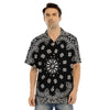 Bandana Black Paisley Print Men's Hawaiian Shirt-grizzshop