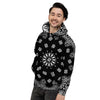 Bandana Black Paisley Print Men's Hoodie-grizzshop