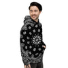 Bandana Black Paisley Print Men's Hoodie-grizzshop