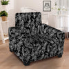 Bandana Black Paisley Print Pattern Armchair Slipcover-grizzshop