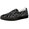 Bandana Black Paisley Print Pattern Black Slip On Shoes-grizzshop