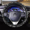 Bandana Black Paisley Print Pattern Car Steering Wheel Cover-grizzshop