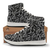 Bandana Black Paisley Print Pattern High Top Sneakers-grizzshop