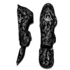 Bandana Black Paisley Print Pattern Muay Thai Shin Guards-grizzshop