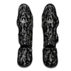 Bandana Black Paisley Print Pattern Muay Thai Shin Guards-grizzshop