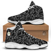 Bandana Black Paisley Print Pattern White Basketball Shoes-grizzshop