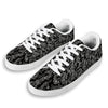 Bandana Black Paisley Print Pattern White Low Top Sneakers-grizzshop