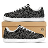 Bandana Black Paisley Print Pattern White Low Top Sneakers-grizzshop