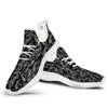 Bandana Black Paisley Print Pattern White Walking Shoes-grizzshop