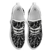 Bandana Black Paisley Print Pattern White Walking Shoes-grizzshop