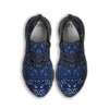 Bandana Blue Paisley Print Black Running Shoes-grizzshop