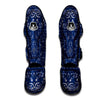 Bandana Blue Paisley Print Muay Thai Shin Guards-grizzshop