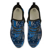 Bandana Blue Paisley Print Pattern Black Athletic Shoes-grizzshop