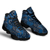 Bandana Blue Paisley Print Pattern Black Basketball Shoes-grizzshop