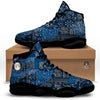 Bandana Blue Paisley Print Pattern Black Basketball Shoes-grizzshop