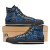 Bandana Blue Paisley Print Pattern Black High Top Shoes-grizzshop