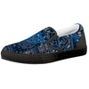 Bandana Blue Paisley Print Pattern Black Slip On Shoes-grizzshop