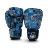 Bandana Blue Paisley Print Pattern Boxing Gloves-grizzshop