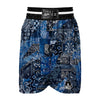 Bandana Blue Paisley Print Pattern Boxing Shorts-grizzshop