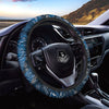 Bandana Blue Paisley Print Pattern Car Steering Wheel Cover-grizzshop