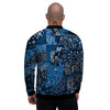 Bandana Blue Paisley Print Pattern Men's Bomber Jacket-grizzshop