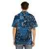 Bandana Blue Paisley Print Pattern Men's Hawaiian Shirt-grizzshop